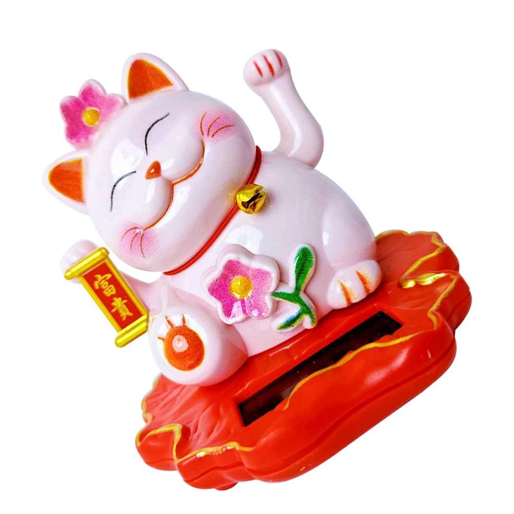 

Waving H Decoration Car Dashboard Plastic Mini Statues Japanese Chinese Decor Good Fortune Symbol Fade