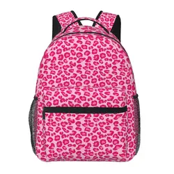 Leopard Print In Pastel Pink Hot Pink And Fuchsia One Casual backpack