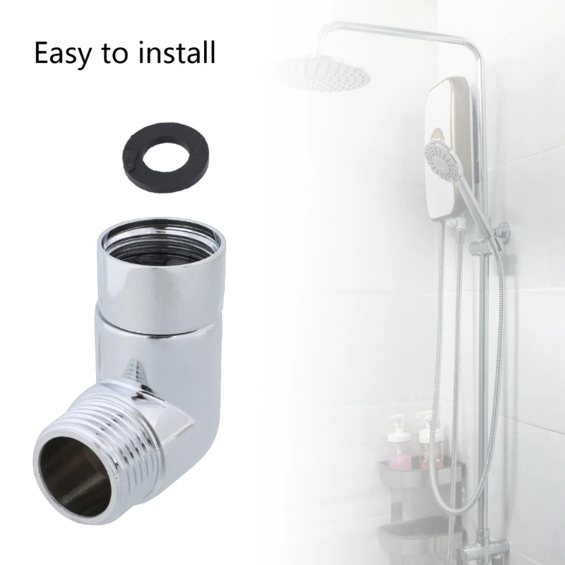 90 degrees Shower Head Adapter Shower Arm Extension Easy to Install Dropshipping