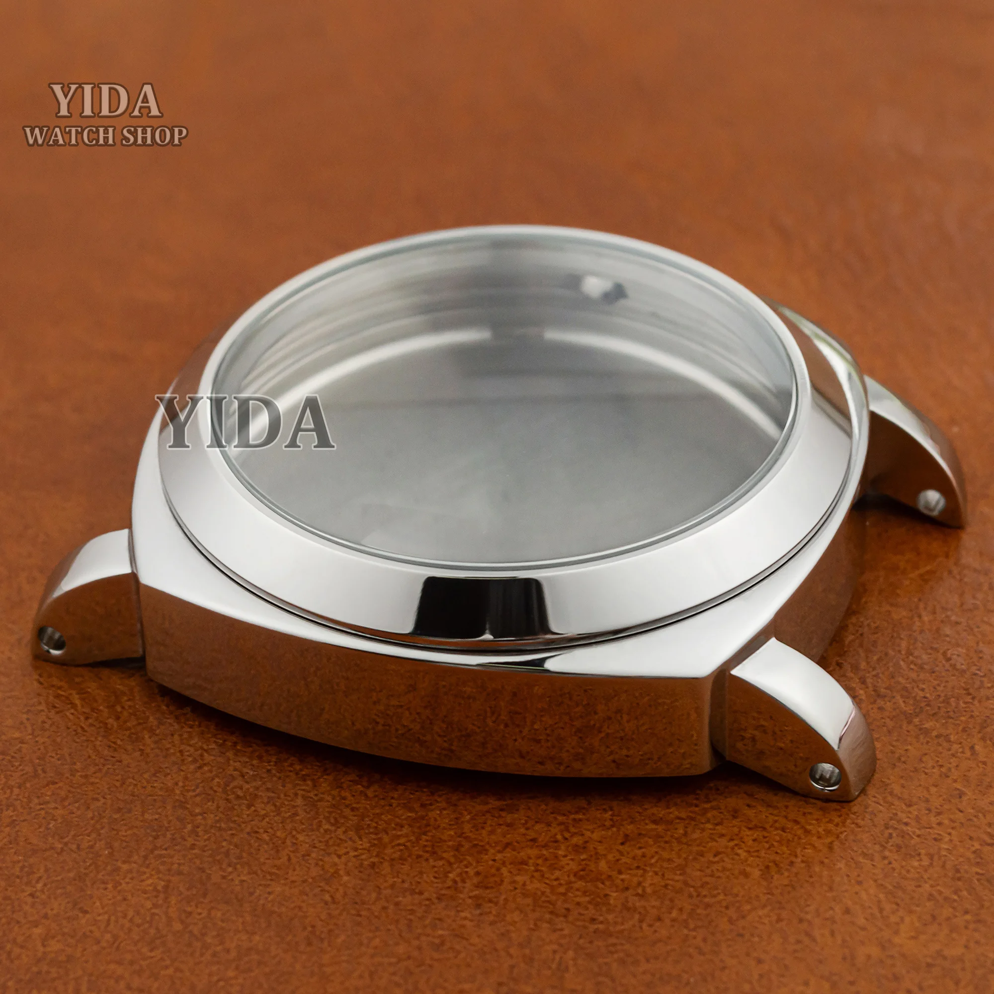 

for PAM 5218 Vintage Retro 44mm Watch Case Sapphire Crystal Stainless Steel Case fit CG 6497/6498/ST3600 Movement MOD Accessory