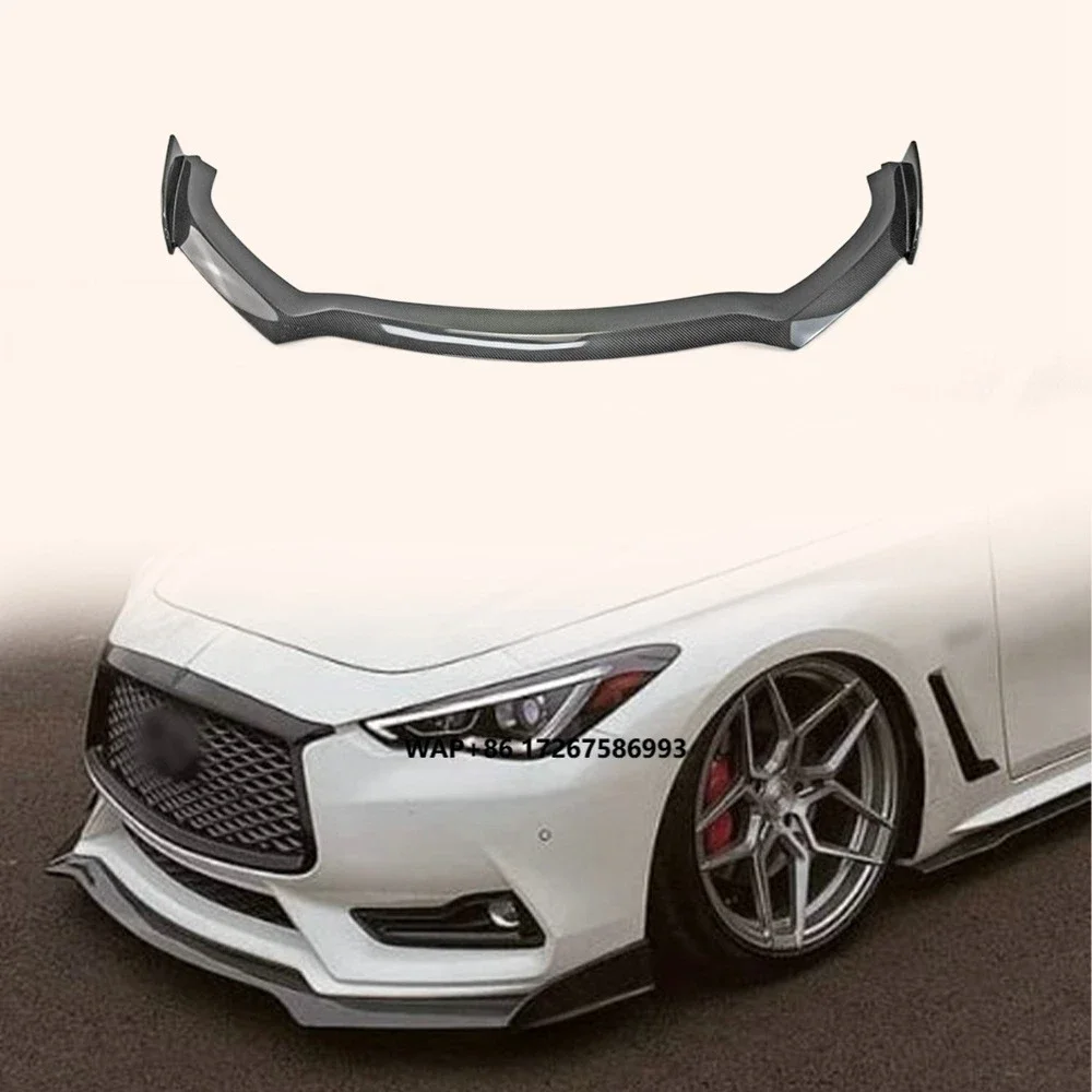 

For Infiniti Q60 CV37 17 Onwards V Type Carbon Fiber Front Bumper Diffuser Lip