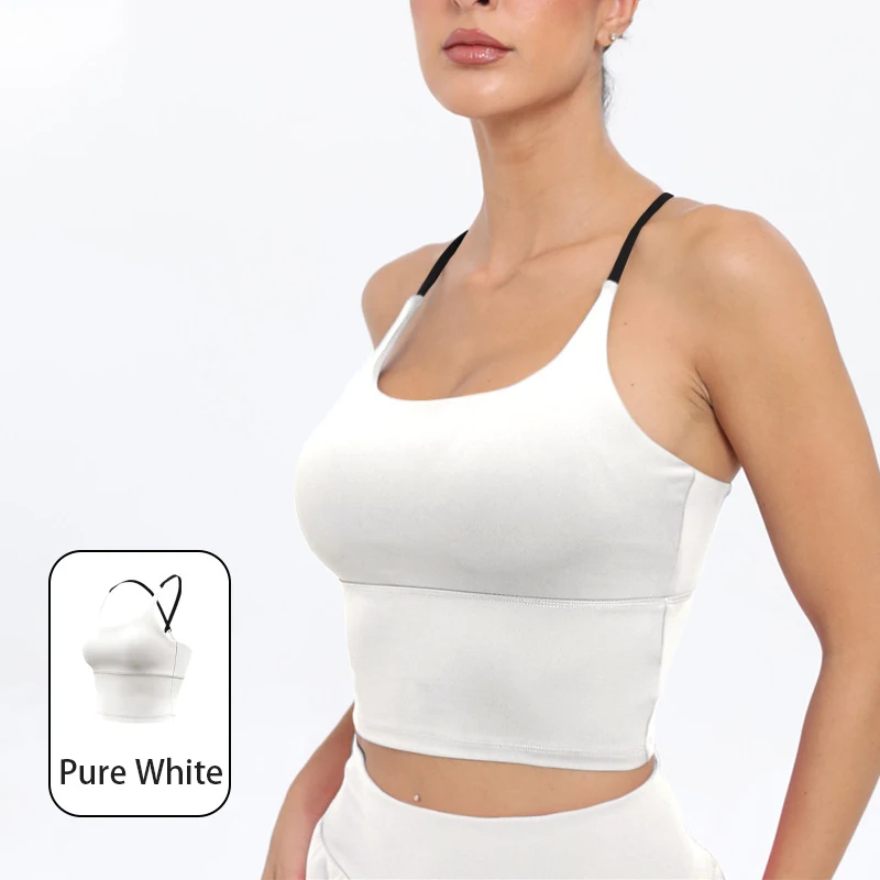 Damen 'Naked-Feel' Hochelastischer Sommer-Sport-BH - Lauf-Top Yoga & Fitness Camisole – Detail 18