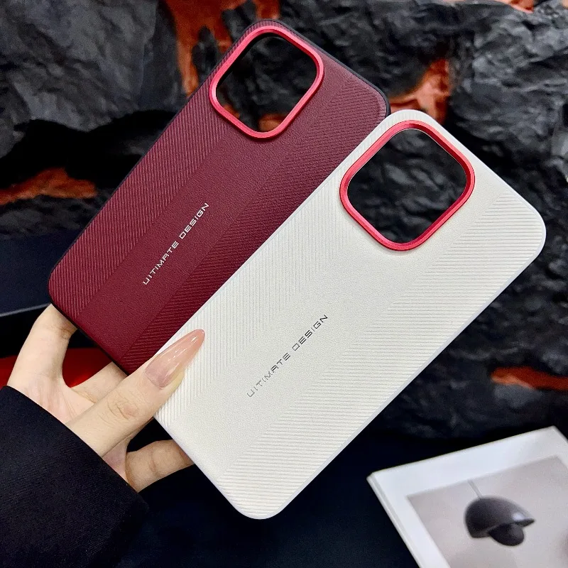 

For OnePlus Nord 6 Case Simple Matte Stripe Leather Silicone Hard Phone Cover For OnePlus Nord 6 5G Shell Dustproof Bumper
