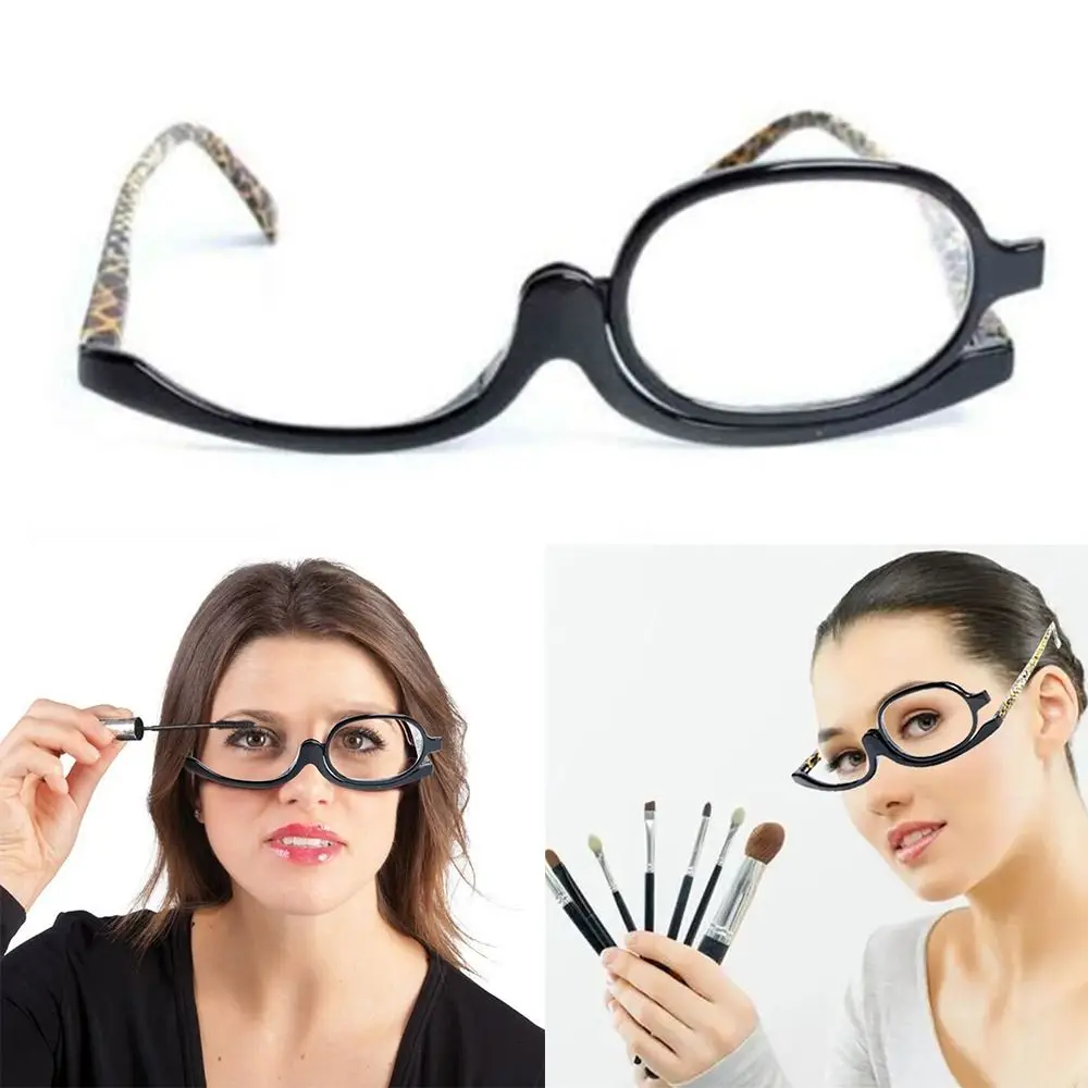 

Portable Eyewear +1.00~+4.0 Diopter Folding Eyeglasses Cosmetic Glasses Magnifying Glasses Rotating Makeup Reading Glasses