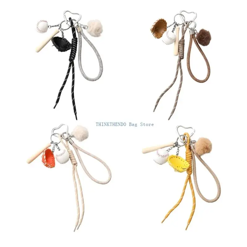 

340D Braided Rope Bag Charm Keychain Fashion Decorative Bag Accessories for Handbag