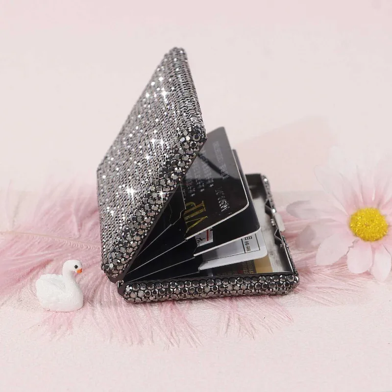 

Сверкающий горный хрусталь, держатель для визитных карточек, ментальный антимагнитный держатель для карт, сумка, органайзер для банковских карт, защита для кредитных карт