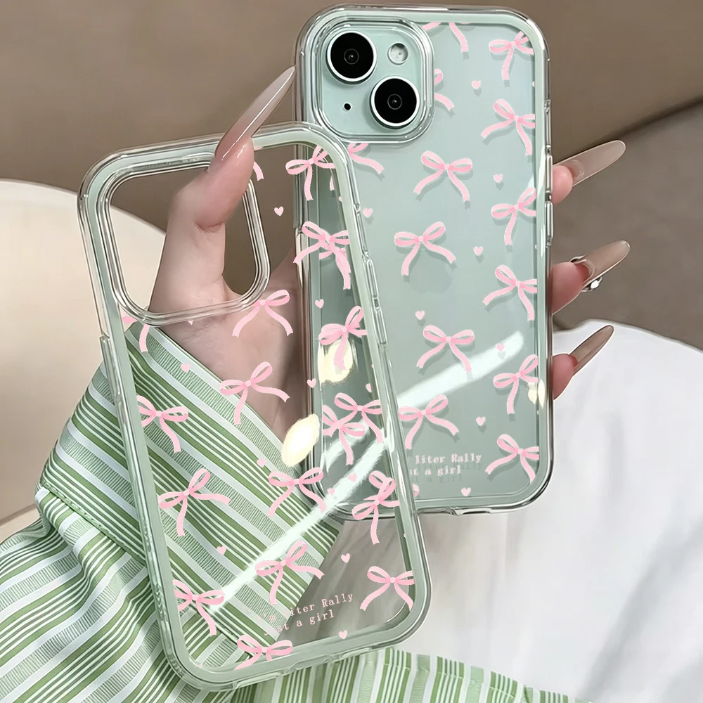 Koreanische Einfache Schleife Transparente Candy-Handyhülle für iPhone 17 11 12 13 14 15 16 Pro Max Plus XS XR 17 Air Klare Stoßfeste Hülle – Detail 5