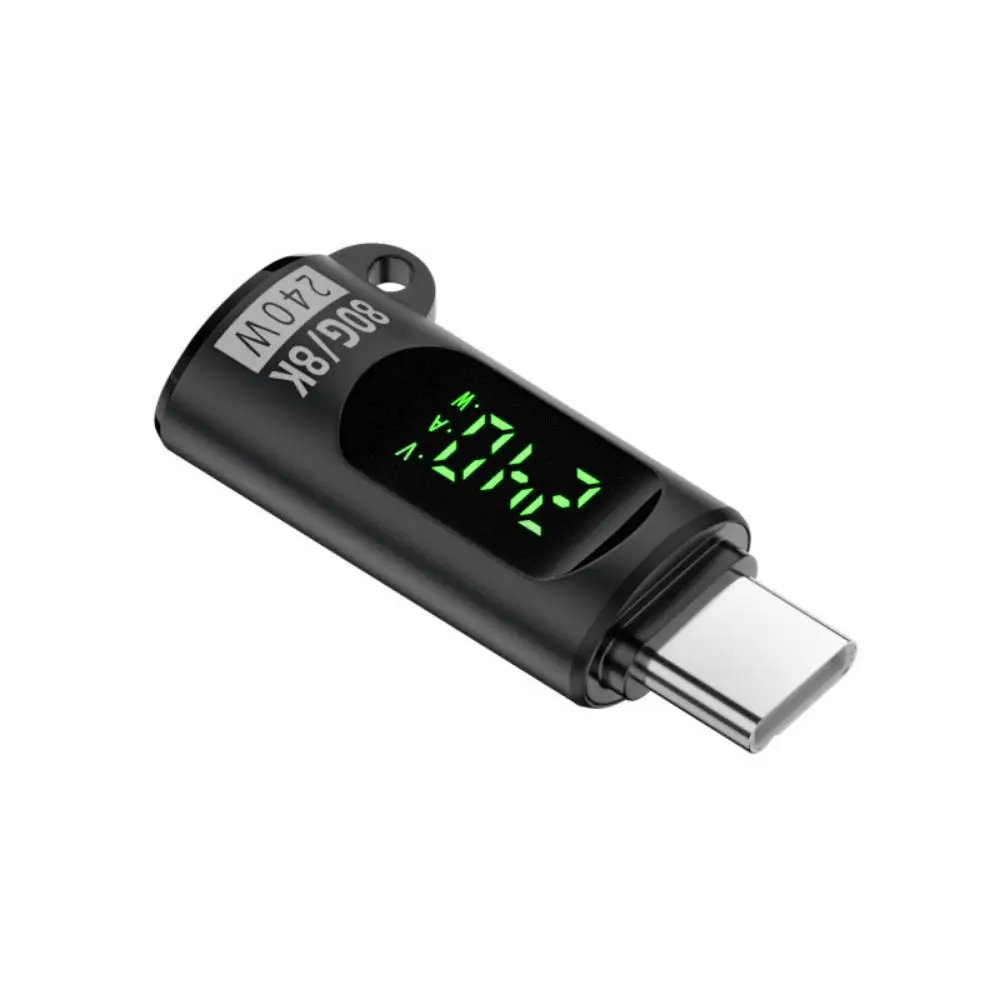 LED Display Type C OTG adapter USB Adapter USB C Female Type C OTG Adapter Dual Type C Male PD240W USB-C Converter Fast Charging