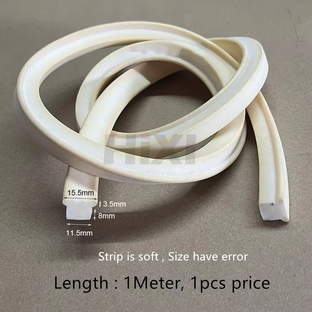 1M Hand Impulse Sealer Silica Gel Strips,High Temperature Resistant I Shape Square Sponge Strip