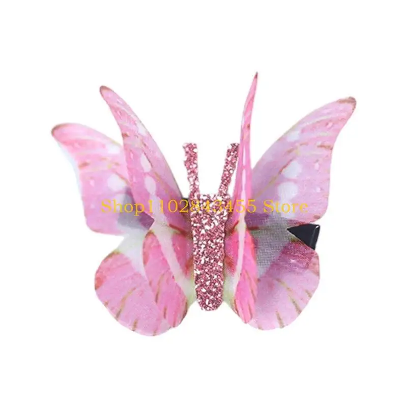 49MC Chinese Hair Clip Vintage Butterfly Hairpin Hair Clip for Spring Summer Side Hair Ponytail Hairpins for Teens