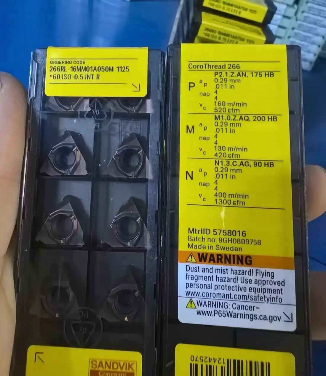 

10PCS Carbide inserts for lathe 266RL-16MM01A050M 1125 1135