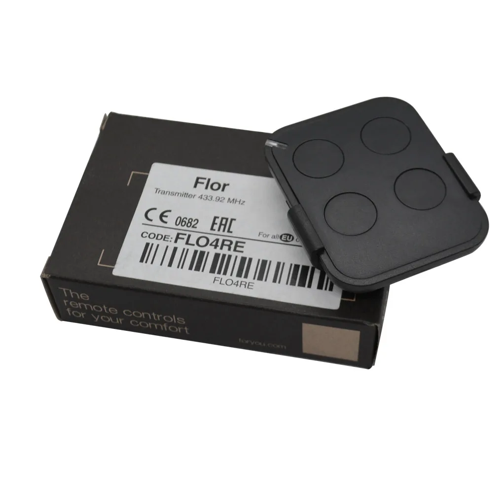 Flor-s FLOR2-S- FLOR4-S ERA FLO2RE FLO4RE INTI ON2 ON4 ON2E ON4E Garage Door Remote Control 433.92MHz Rolling Code