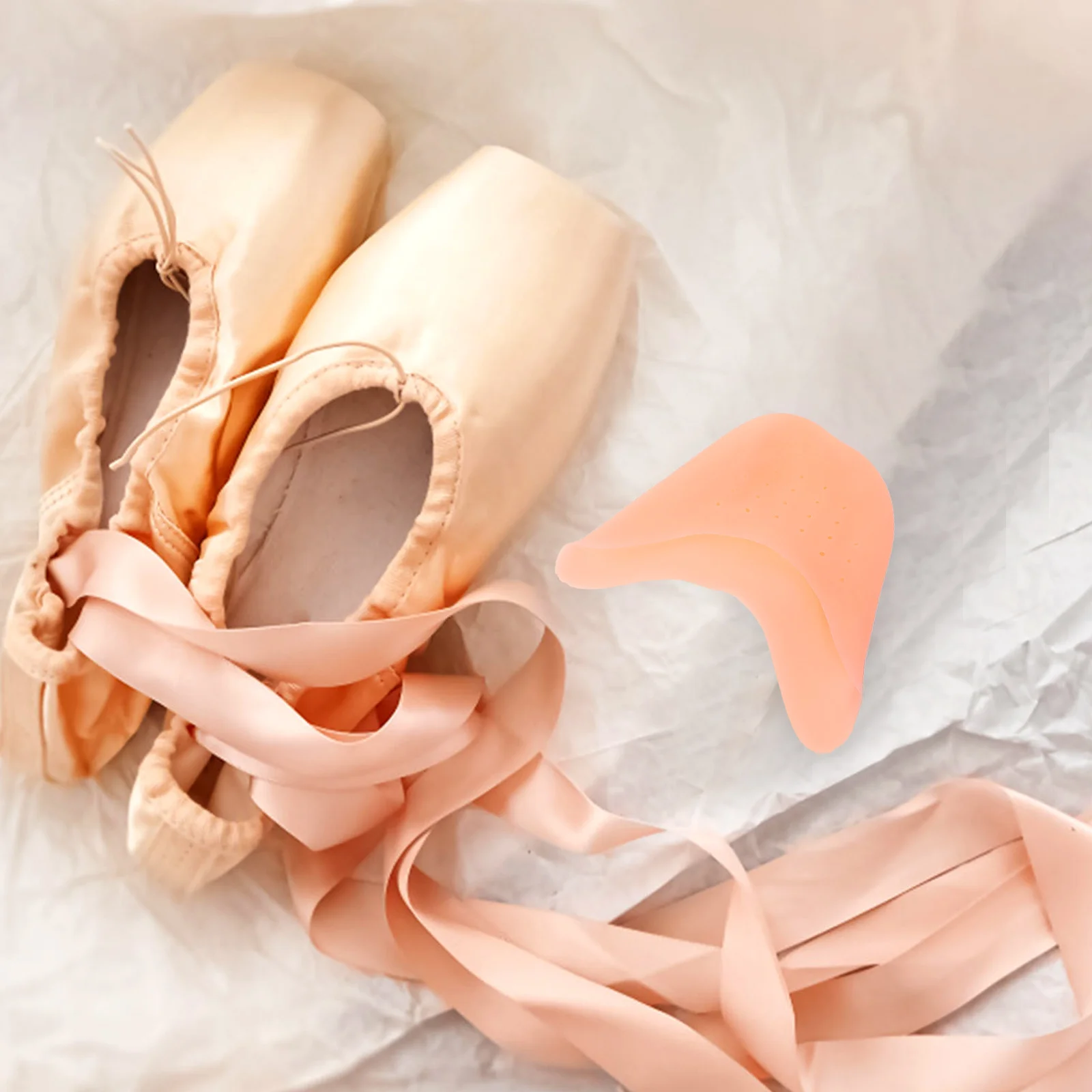 

2Pairs Comfortable Toe Guards Breathable Wear-Resistant Professional Toe Protectors Foot Accessory for Ballet Hiking Running