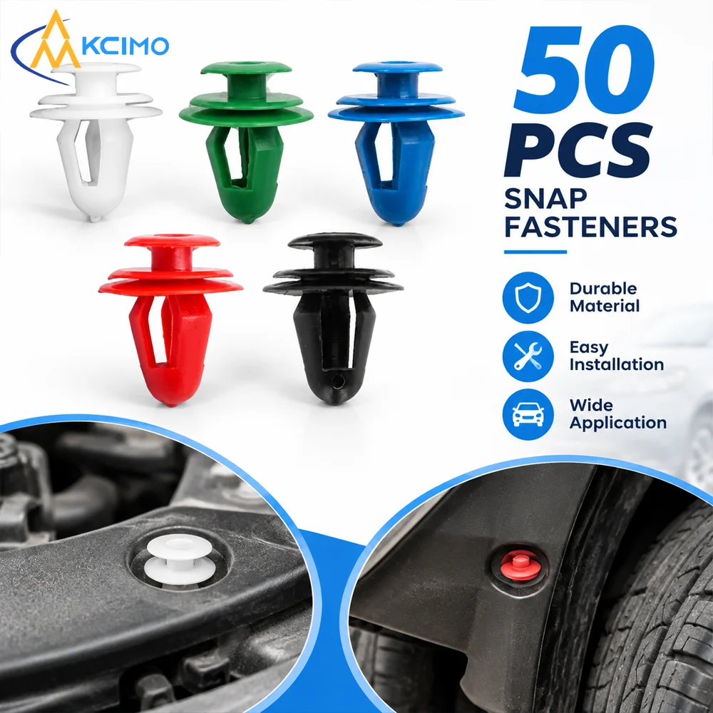 50Pcs Vehicle Interior Panel Mounting Rivet Kit, Wear‑Resistant Plastic Retainer Clips for Door Trim & Decorative Cover Repair