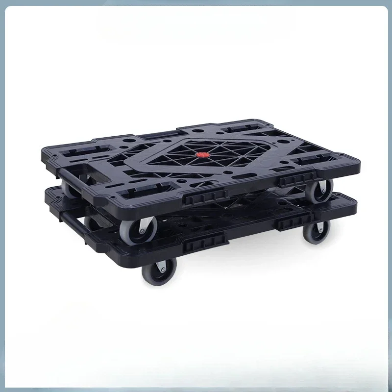 Portable Casters Plastic for Home Transportation Turtle Carts Cargo Pulling Silent Turnover Spliced Small Transport Trucks