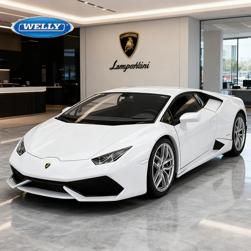 

WELLY 1:24 Lamborghini LP610-4 Huracan Alloy Car Diecasts & Toy Vehicles Car Model Miniature Scale Model Car Toy For Children
