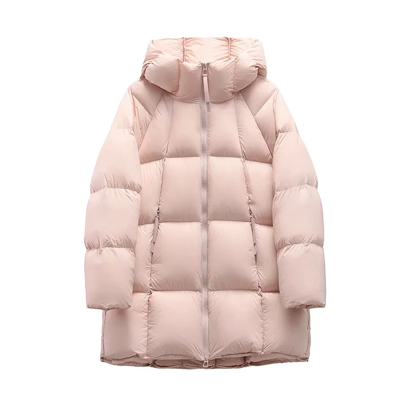 Down Padding Lightweight Padded Jackets White Duck Down Women's Winter Down Jacket Hooded Korean Version of The Casual Jacket
