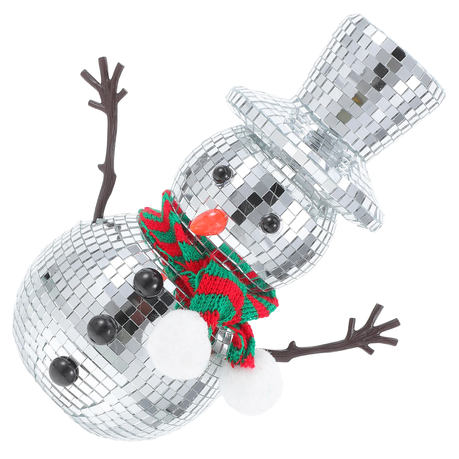 

Snowman Disco Ball Decorative Balls Ornaments Accessories Christmas Figurines Statues Resin Figure