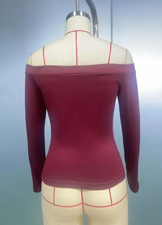 2026 موضة جديدة أنيقة عادية مثير مزاجه كتف واحد كم طويل تي شيرت أسفل التخسيس البلوز ملابس نسائية #6