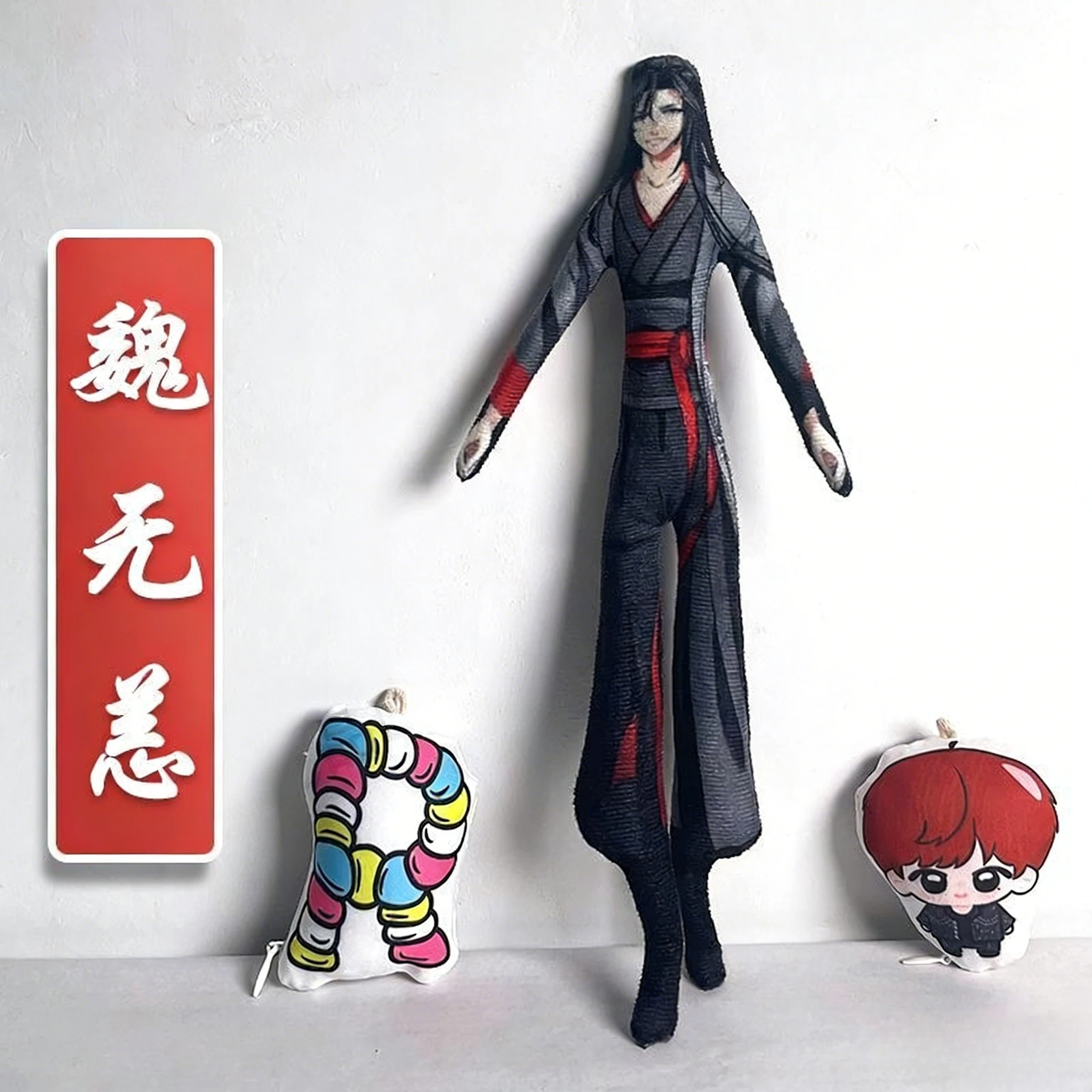 

Мягкие игрушки Мо Дао Чжу Ши (Вэй Усян, Лан Ваньцзи) с подвижным телом, абстрактным каркасом из проволоки, ручной работы, реквизит для Хэллоуина