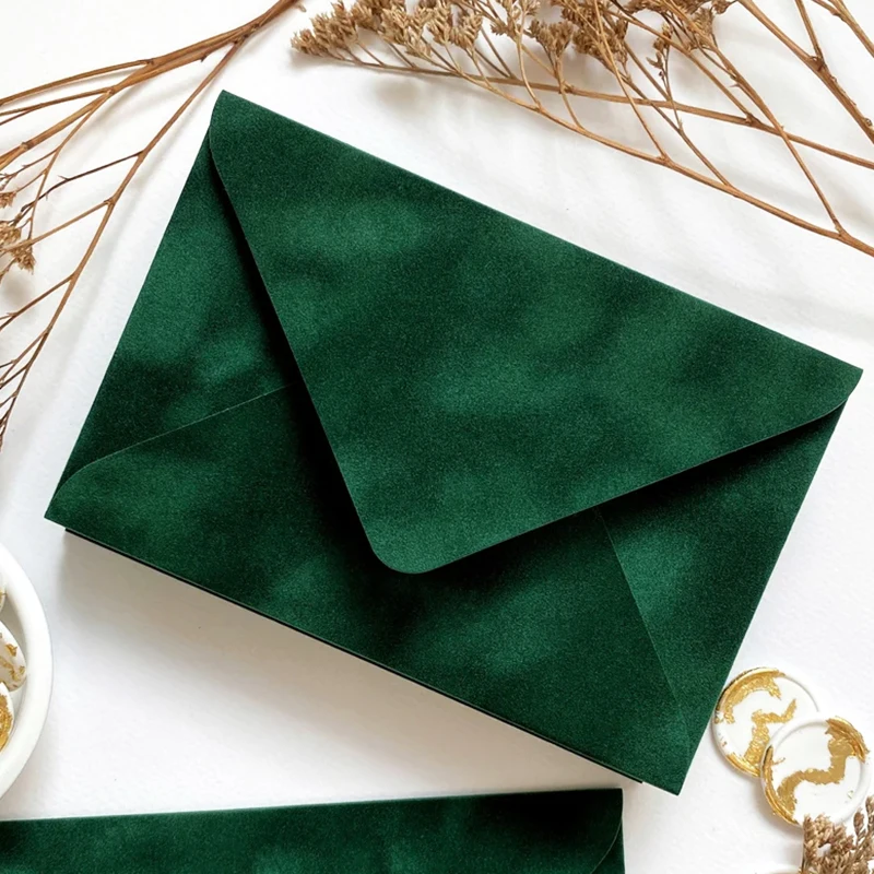 Customized product、Custom Printed Logo High Grade Luxurious Envelopes Velvet Envelopes for business