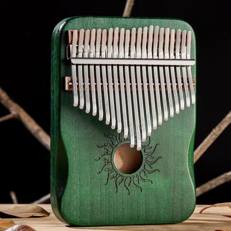 Piano à pouce en bois avec 17 Kalimba prédire, piano à pouce en bois, conception à 21 échelles, déterminer le piano pour les réunions de famille, l'école et la maison