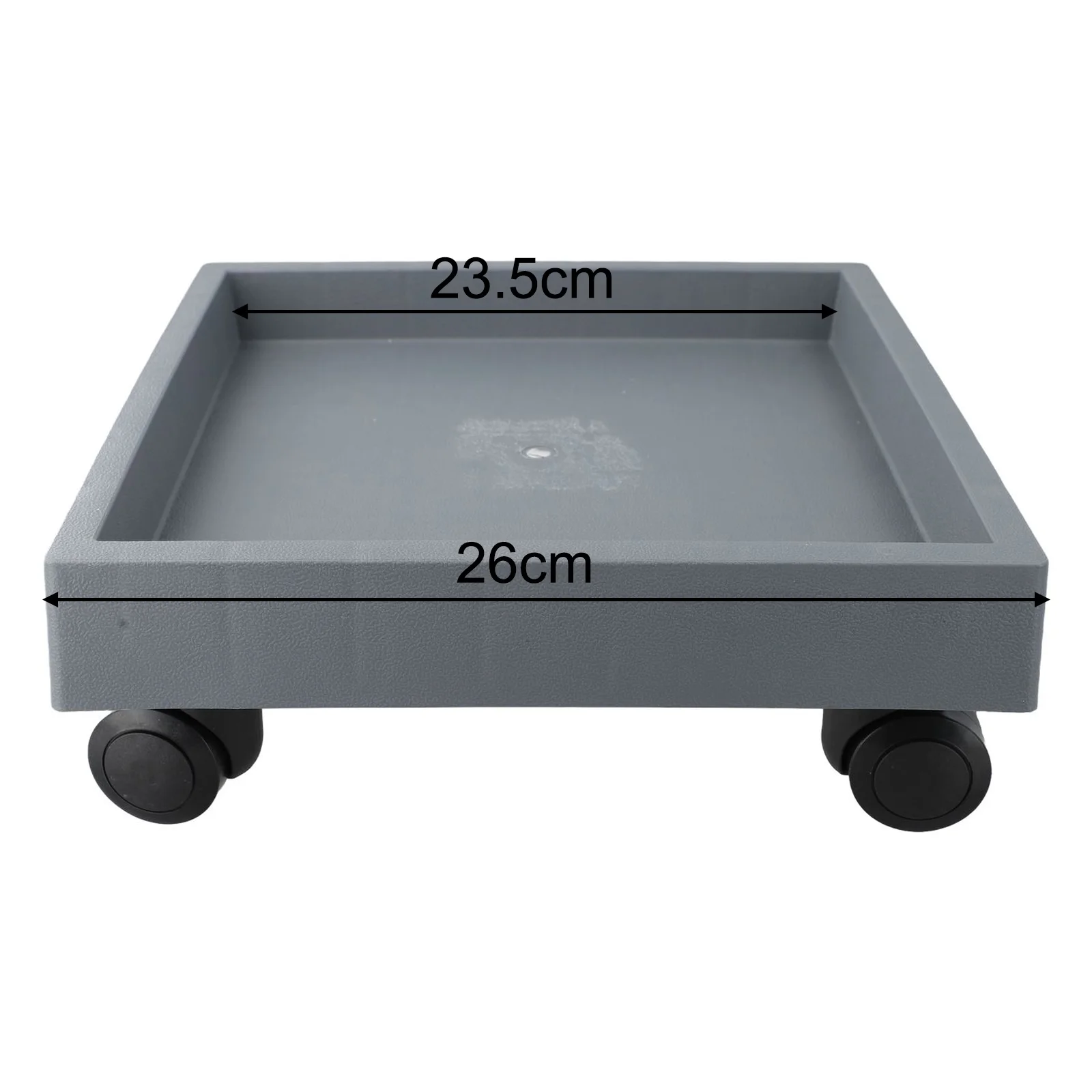 Square Flower Pot Tray with Load-Bearing Plastic Frame and Smooth-Action Casters for Transporting For Outdoor Planters