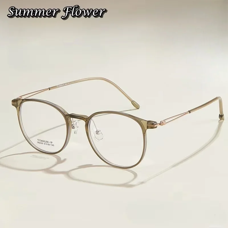 

Round Eyewear Women Fashion Optical Retro Men Prescription Lens High Quality Ultra Light Flexible Vintage Spectacle for Reading