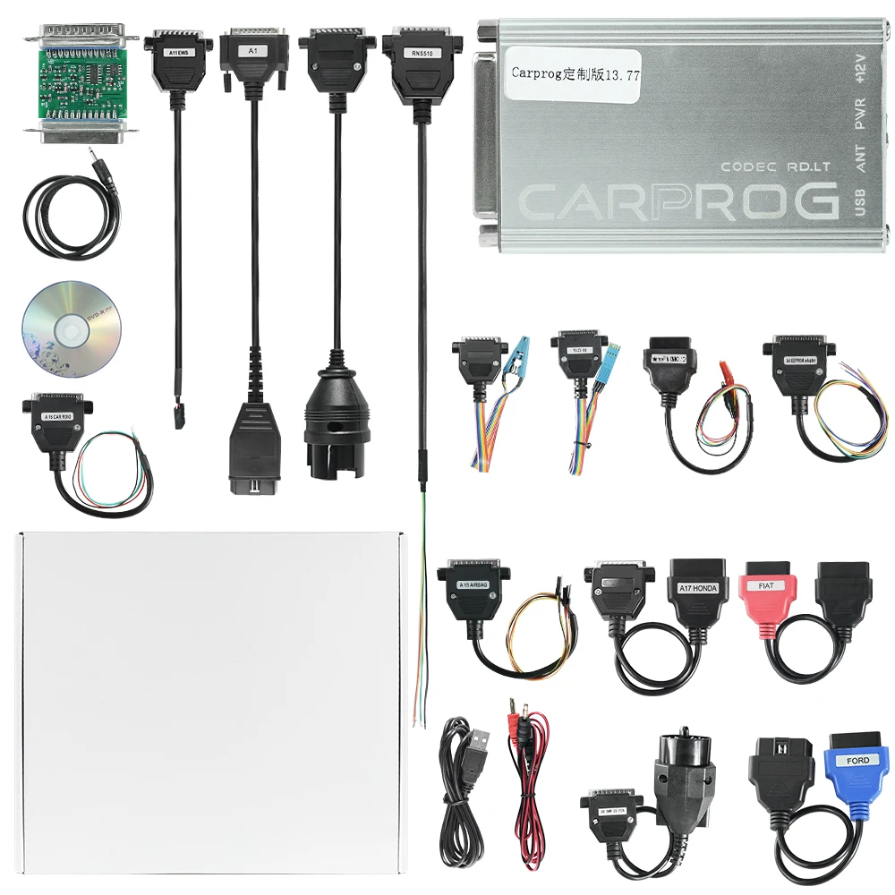 Carprog V13.77 SERG2000CAR000UA Carprog 8.21 محولات كاملة CarProg مبرمج عبر الإنترنت أداة AirbagTool أفضل من Carprog10.93