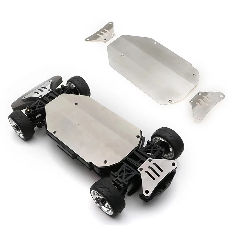 

Stainless Steel Chassis Armor Gearbox Protector Skid Plate for Tamiya TT02 TT-02 1/10 RC Car Upgrades Parts Accessories