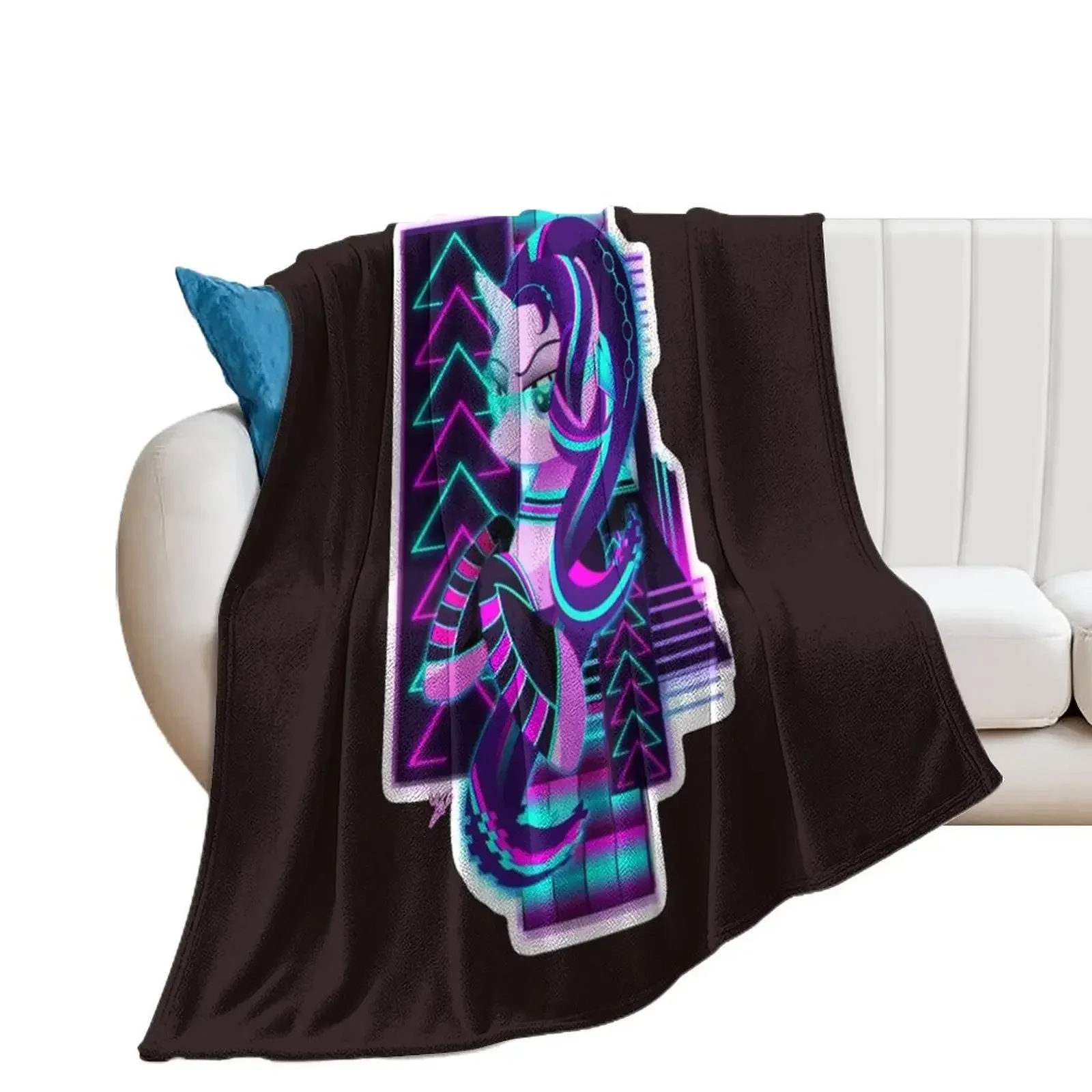 Synthwave Starlight Glimmer Classic T-Shirt Throw Blanket for babies Beautifuls Blankets