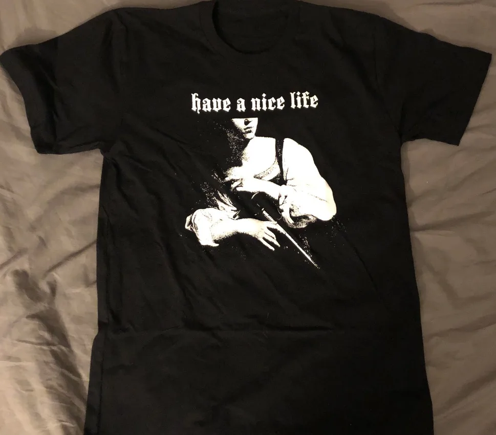 

Vtg Have a Nice Life Band Cotton Black T Shirt AA2153