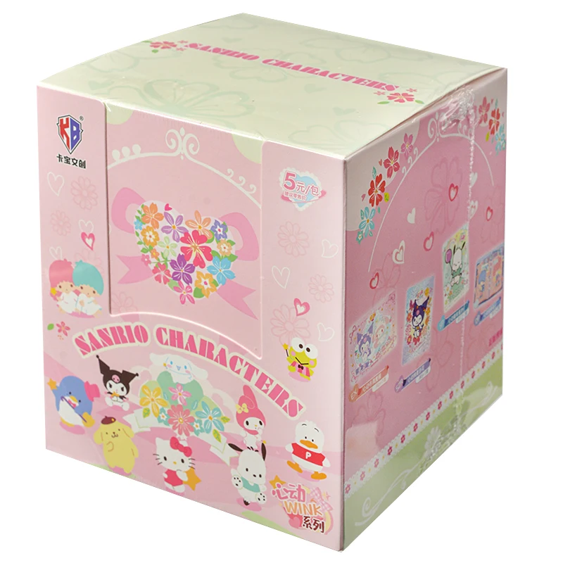 KABAO Original Sanrio Charaktere Heartthrob Wink Kuromi Hello Kitty My Melody Glänzende Sammelkarten Spielzeug