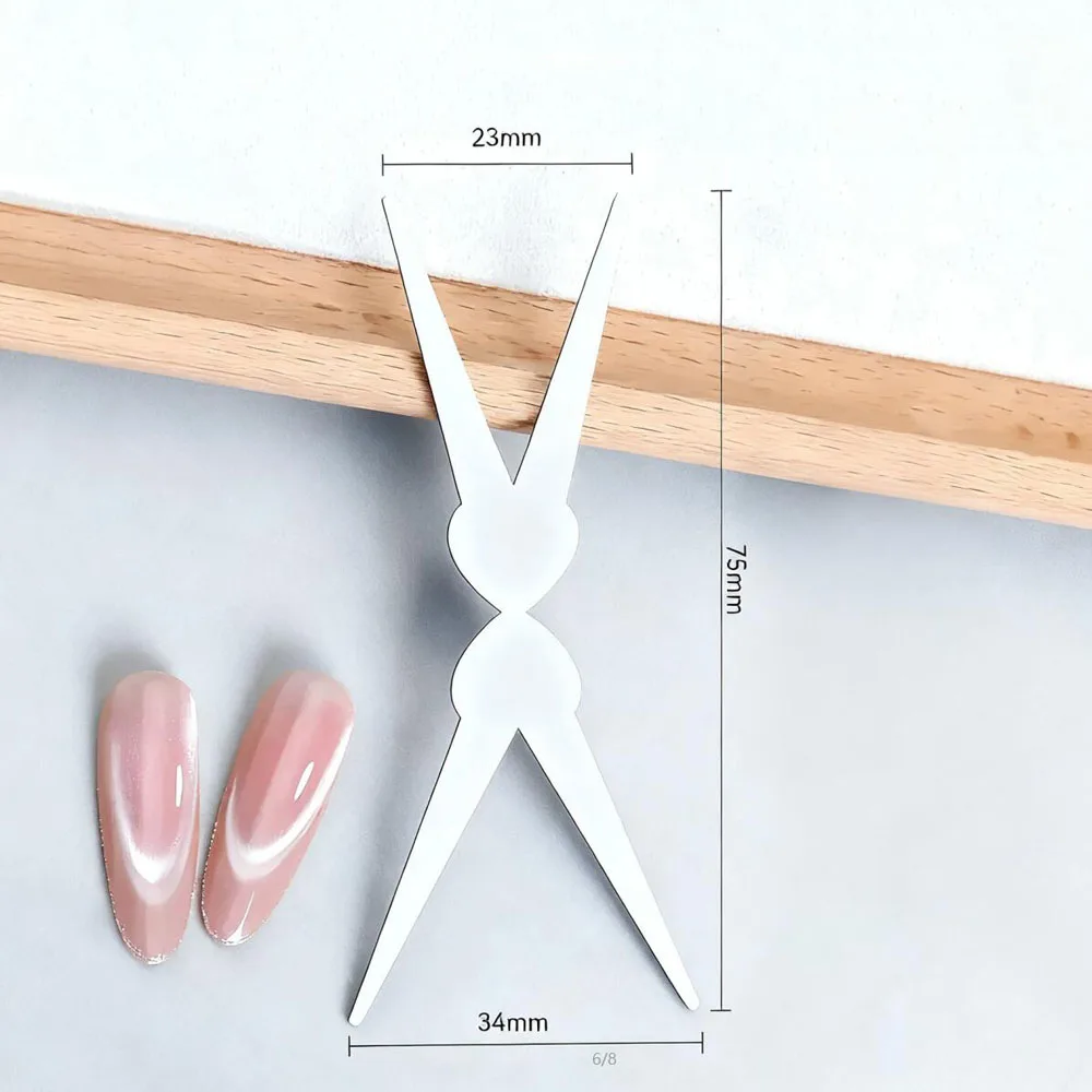 1 set professionale doppio attacco francese cat eye magnete strumento per nail art fai da te cat eye gel smalto a forma di V ausiliario forte cat eye magnete