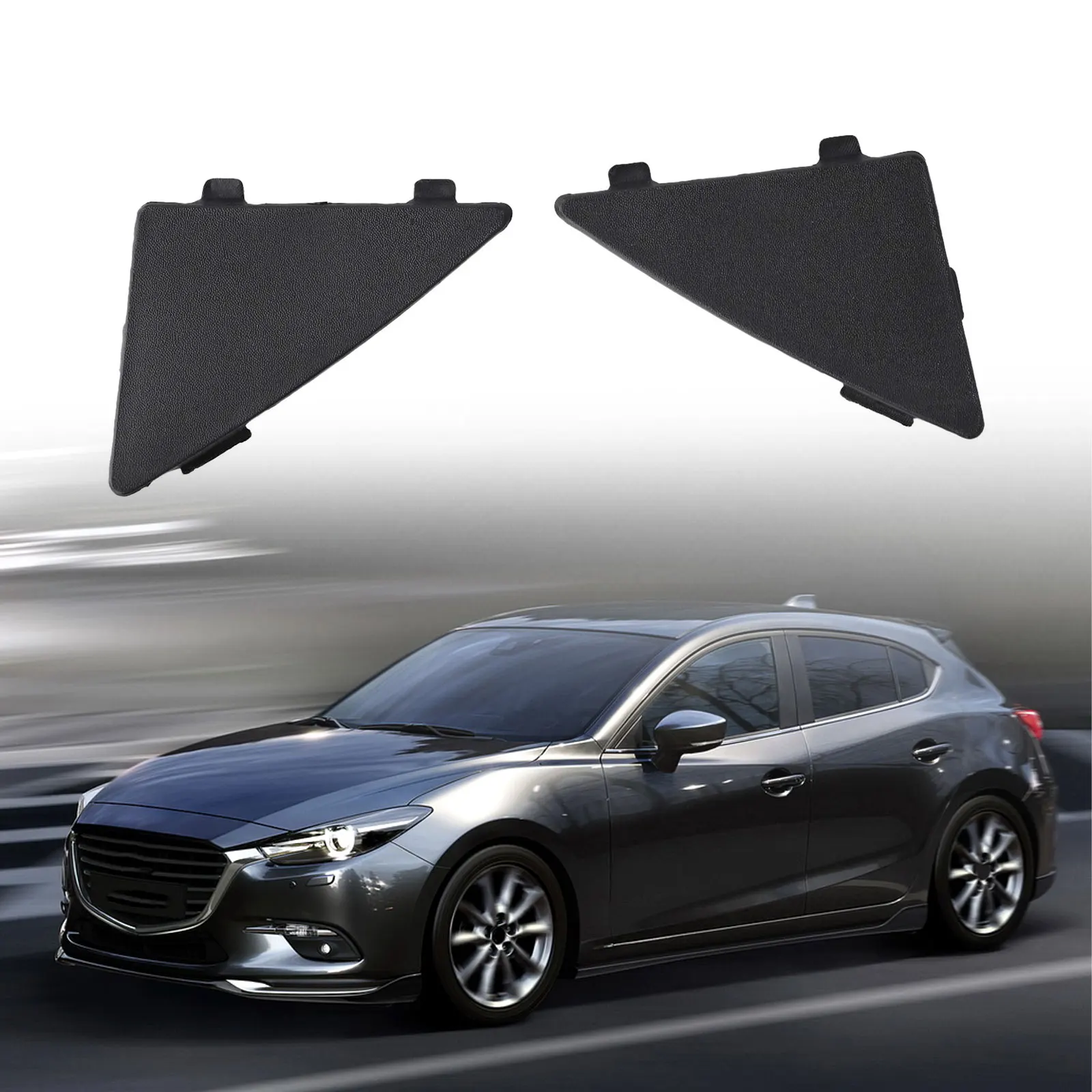 Front Bumper Cover Tow Hook Cover Cap Black Finish Clear Coat Easy Installation Long-term Use Plastic Material