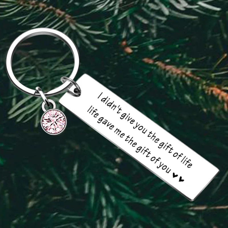 Милый невестка, брелок в виде гипсона, подарок дочери, брелок с подвеской, жизнь дал мне подарок от вас