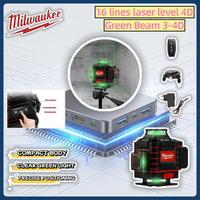 Milwaukee 16 Lines 360° Self-leveling Green Laser Levels Tools 4 Sides Degree Vertical 4.2V 3-4D Laser Level Cross Laser Level