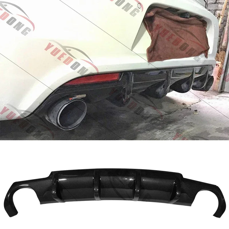 Car Rear Diffuser Lip Bumper Spoiler Plastic Body Kit For Volkswagen VW Scirocco R R20 2009 - 2014