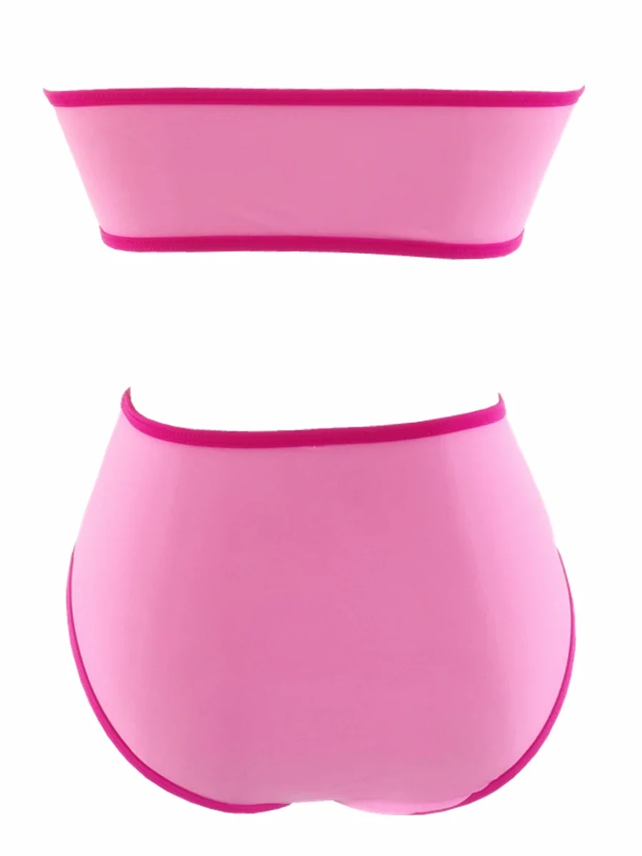 2025 Strapless Bandeau Bikini Hoge Taille Badpak Vrouwen Sexy Badmode Vrouwelijke Zwemmers Zwemmen Zwemmen Badpak Beachwear