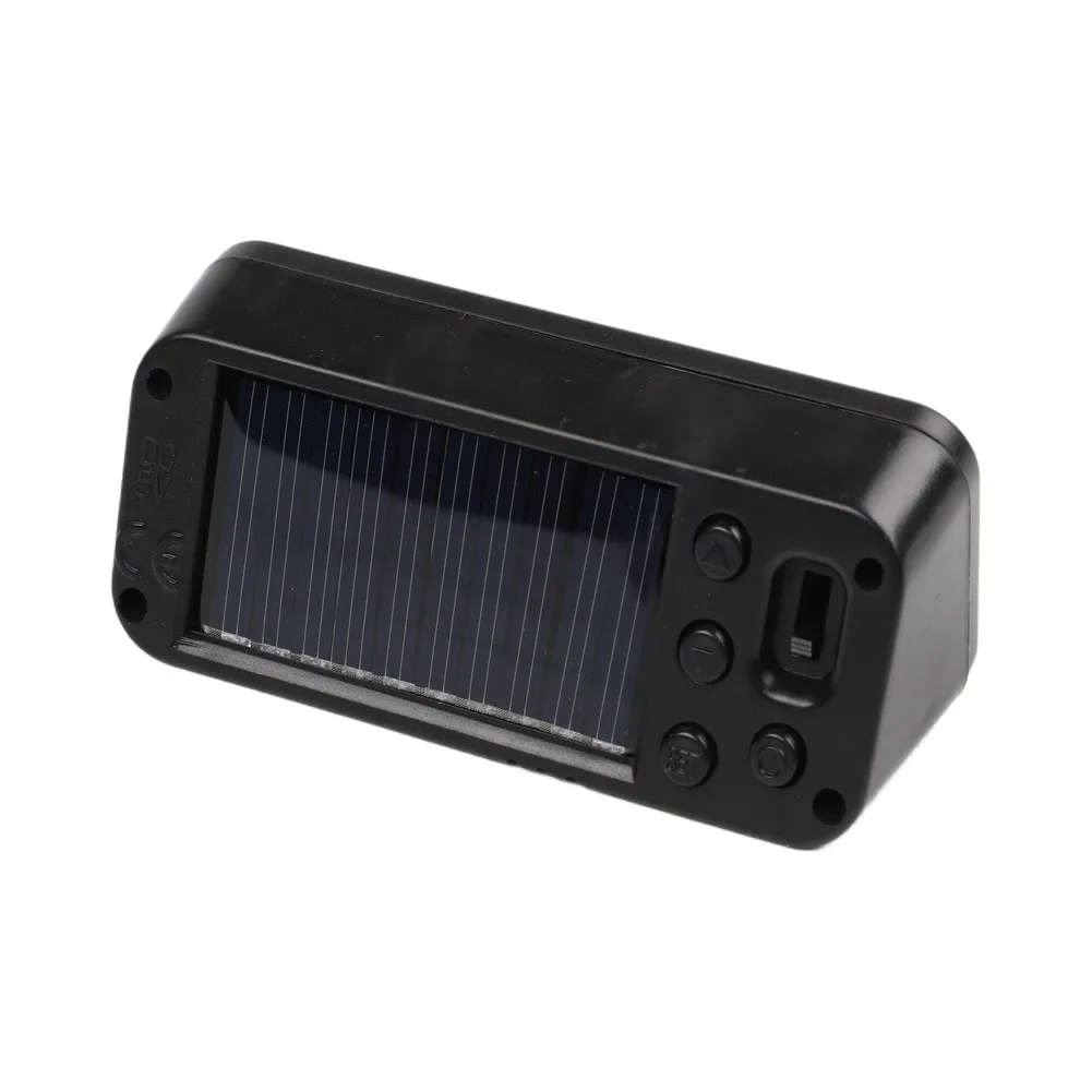 for Digital Temperature Clock for Solar Mini for Digital Clock Dashboard Accessory Energy Saving Multi-Function Display Solar