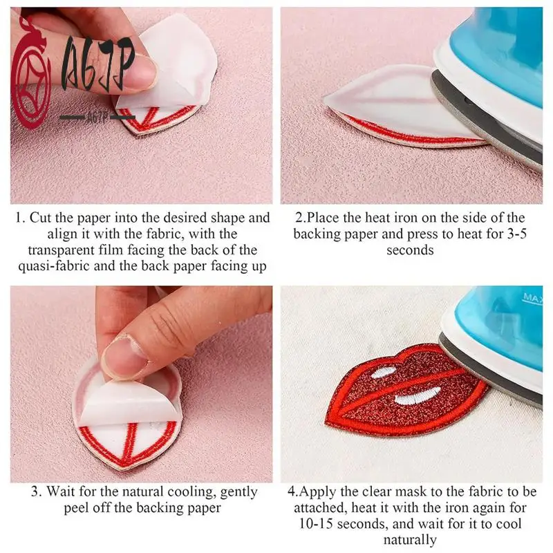 

A67P-20 Pcs Double Sided Iron On Adhesive Sheets With 100 Pcs Tear Away Machine Embroidery Stabilizer Backing For DIY Craft