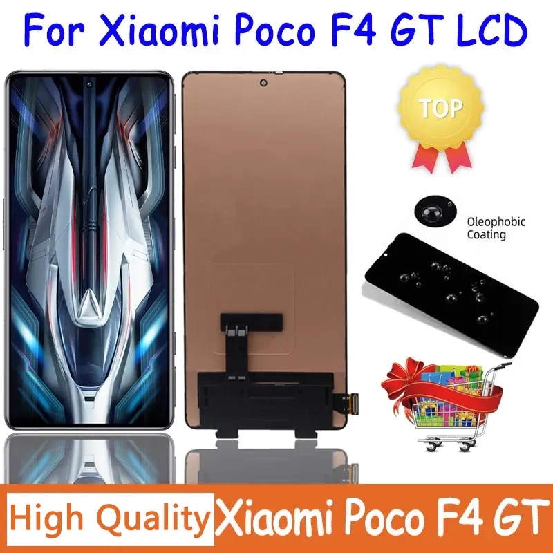 

6,67 "Новый ЖК-дисплей для Xiaomi Poco F4 GT 21121210G, дигитайзер сенсорного экрана в сборе для Poco F4 GT, замена дисплея