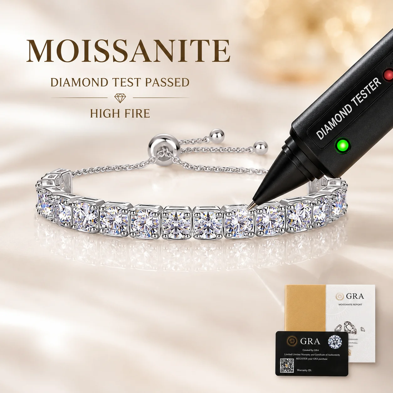 Gelang Tenis Moissanite 5mm un - Moissanite Tennis Bracelet 925 Sterling ulasan dan harga