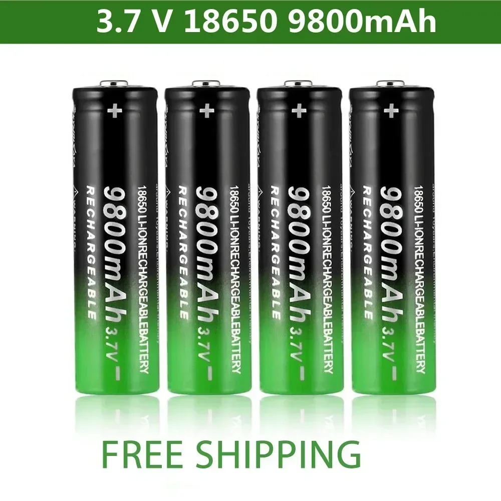 

fast charging 18650 battery high quality 9800mah 3.7V 18650 Li ion battery flashlight charging battery + free delivery