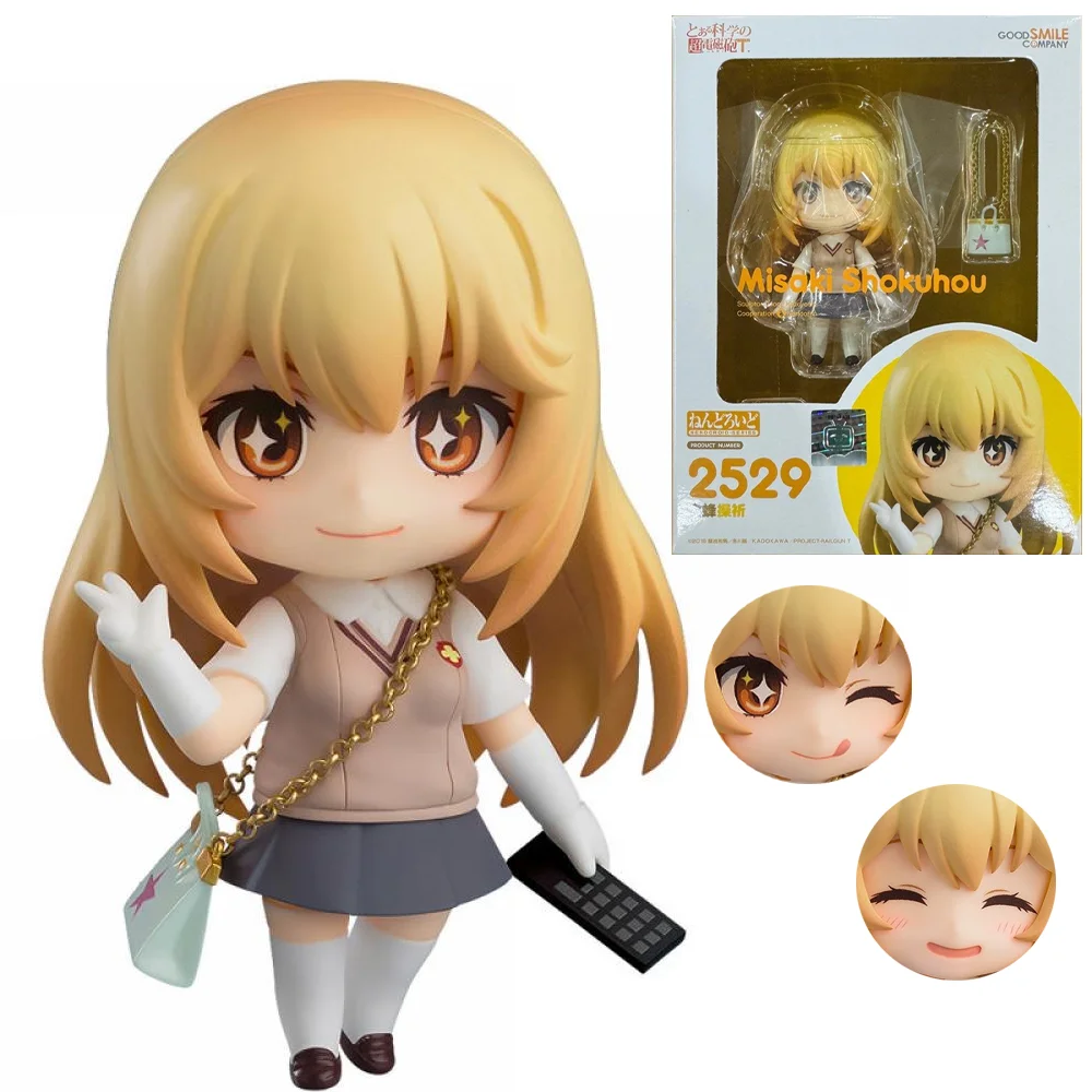 GSC Original Nendoroid 2529 Toaru Kagaku no Railgun T Shokuhou Misaki Anime Figurka akcji Zabawki dla chłopców Dziewczynki Dzieci Prezent urodzinowy