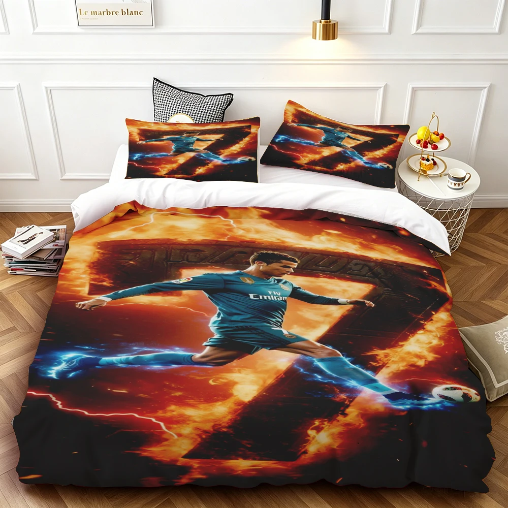 

Duvet cover CR7 durable, high-definition printing, single/double size, large/extra-large size, suitable for boys and girls