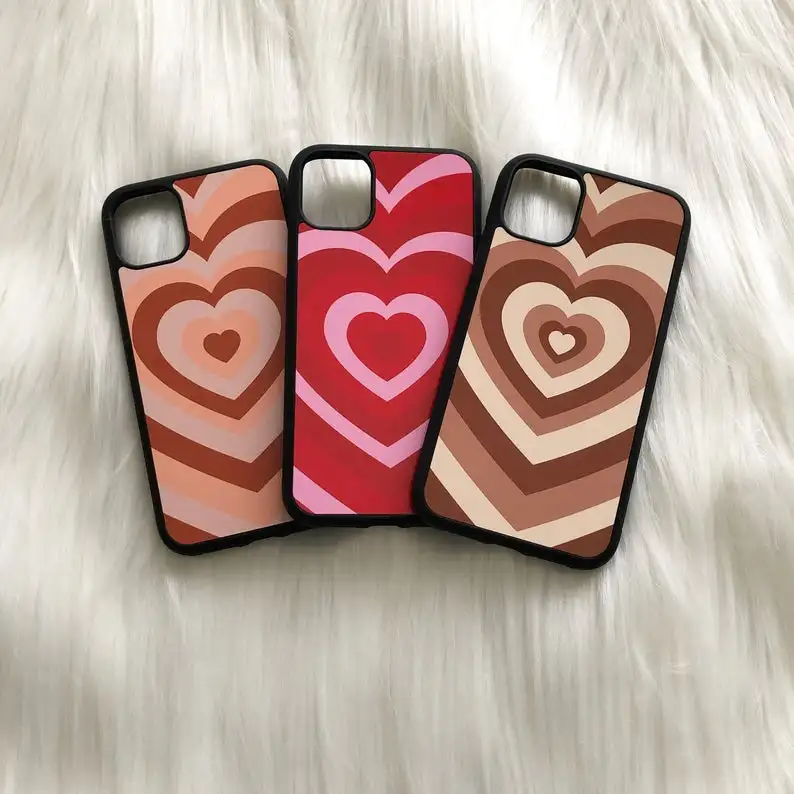 Krajews heart swirl coque Phone Case for iPhone 16 15 14 12 13 mini PLUS X XS XR 11 PRO MAX Cover Funda Shell