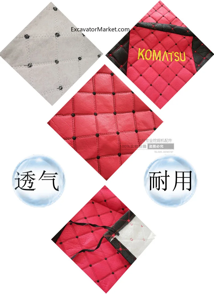 For excavator Komatsu PC56 70 110 130 200 210 220 300-7 cab seat cover four seasons universal seat cover cushion Excavator Spare