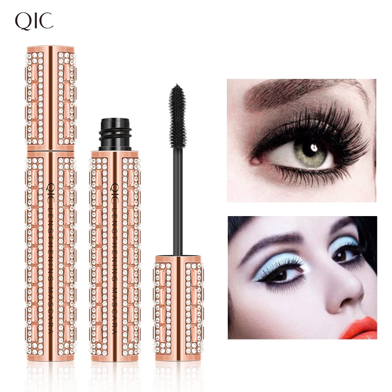 QIC New 4D Silk Fiber Lash Mascara Waterproof Rimel Mascara For Eyelash Extension Black Thick Lengthening Eye Lashes Cosmetics