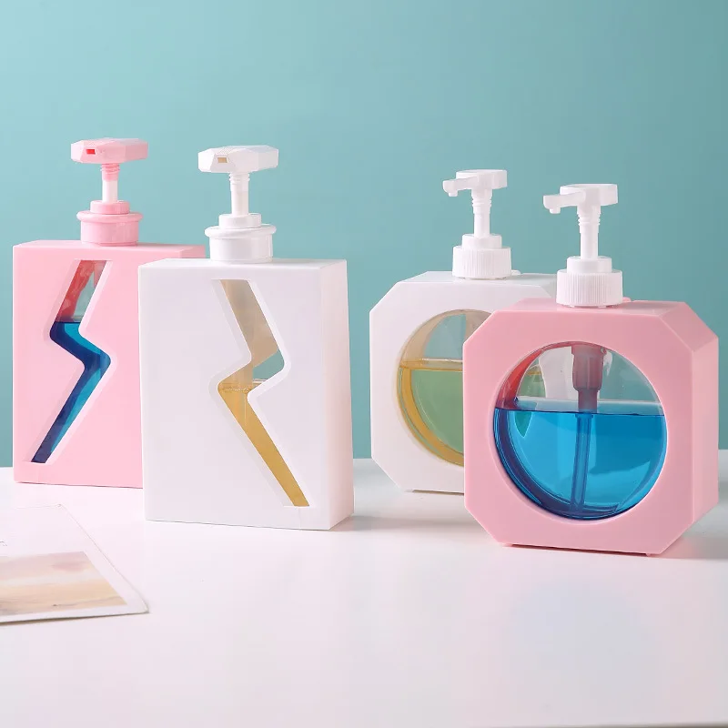 

New Travel Dispenser Empty Bath Pump Bottle 500ml Bathroom Shower Gel Dispenser Portable Lotion Shampoo Refillable Bottles